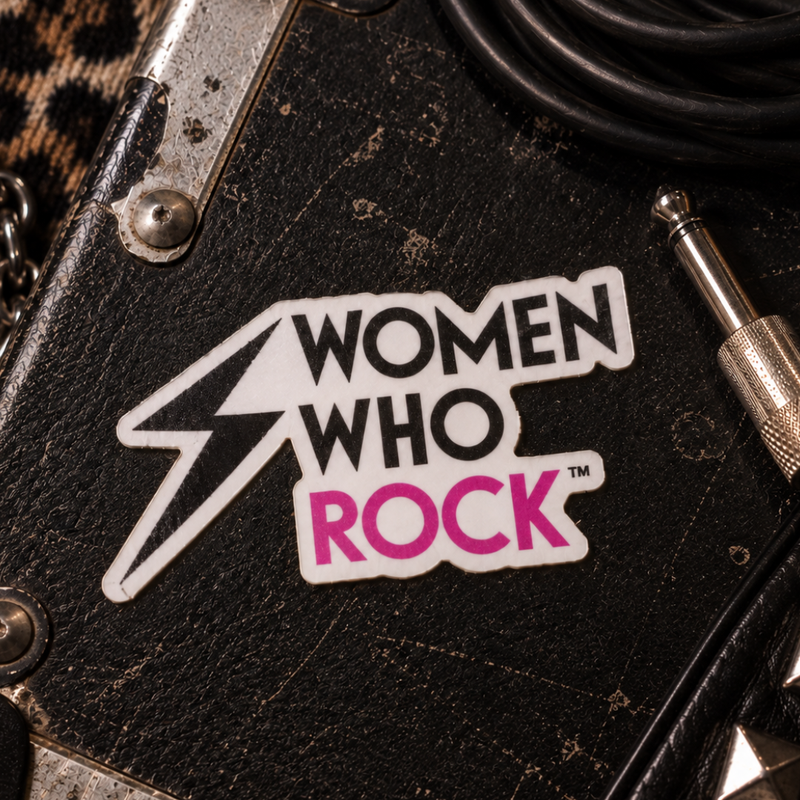 Women Who Rock Logo Sticker