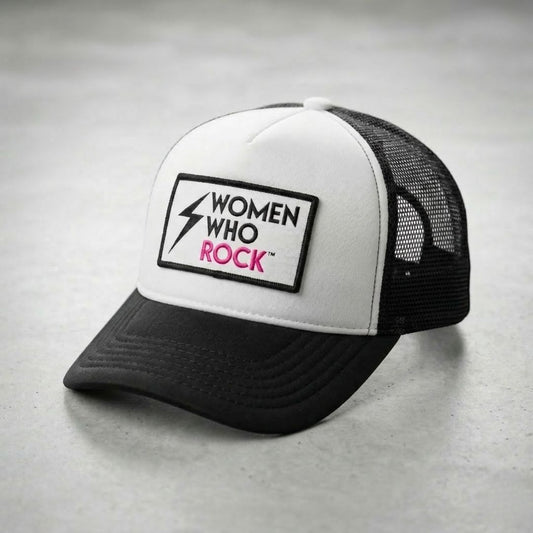 Women Who Rock Logo Patch Trucker Hat