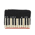 Piano Key Beaded Zip-Up Pouch