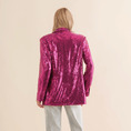 Load image into Gallery viewer, Hot Pink Sequin Boyfriend Single Blazer
