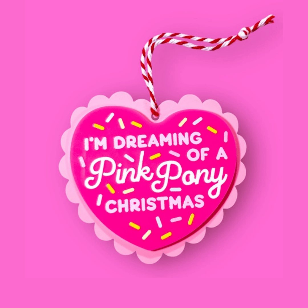 Pink Pony Christmas Ornament
