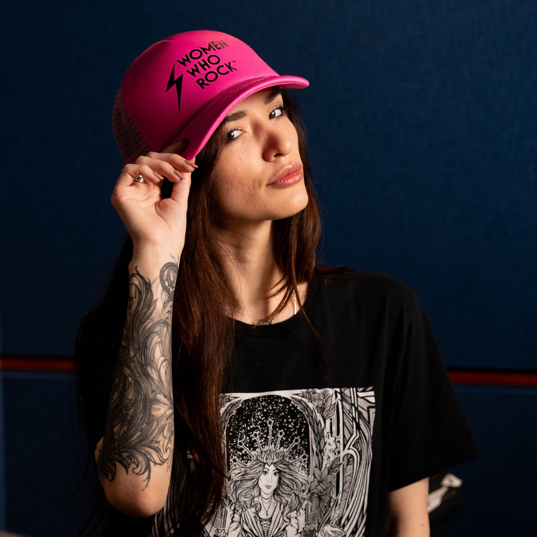 Women Who Rock Hot Pink Trucker