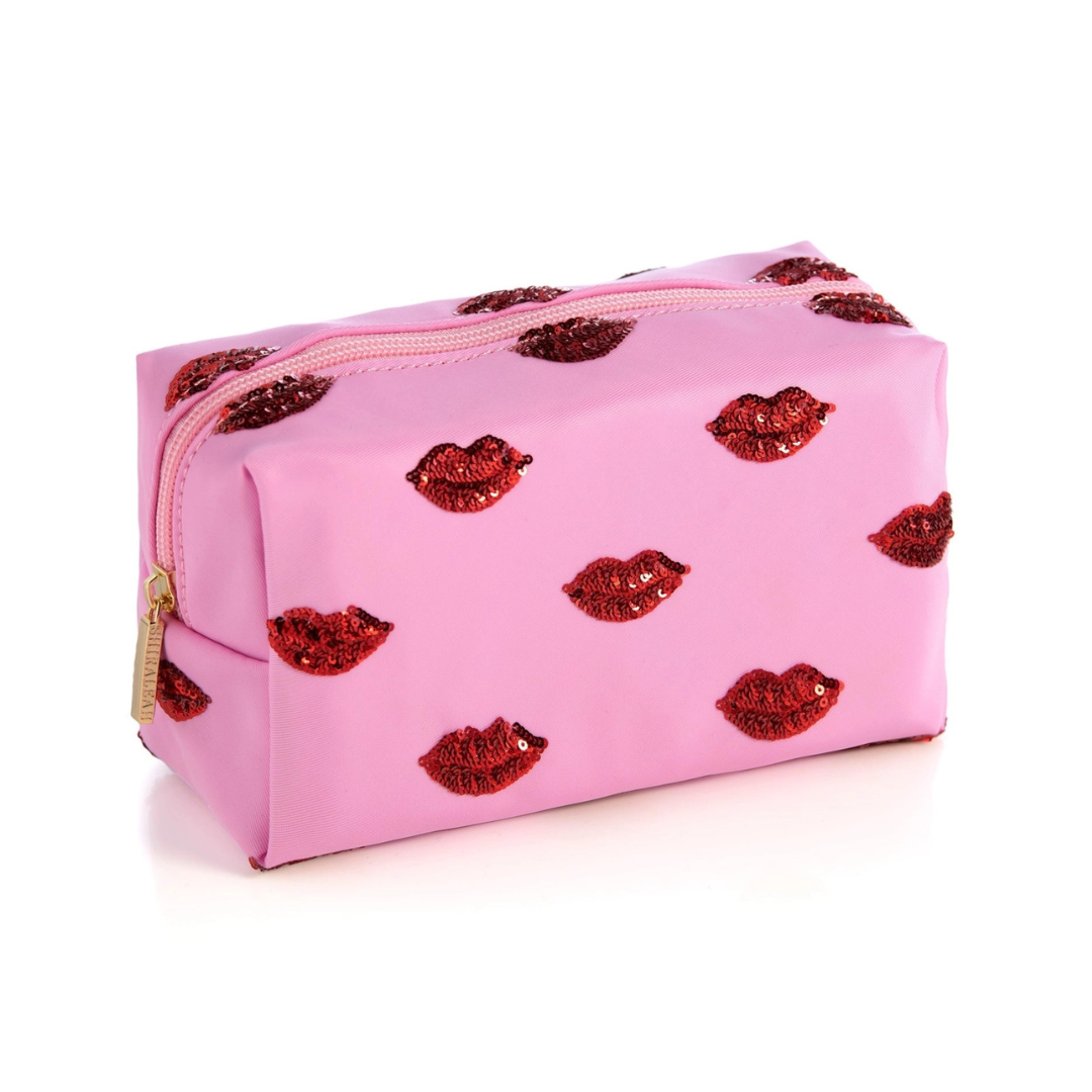 Sequin Lip Cosmetic Pouch