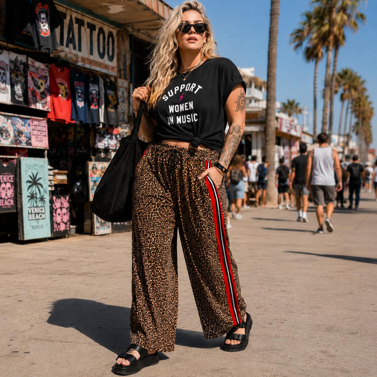 Leopard Racer Trousers