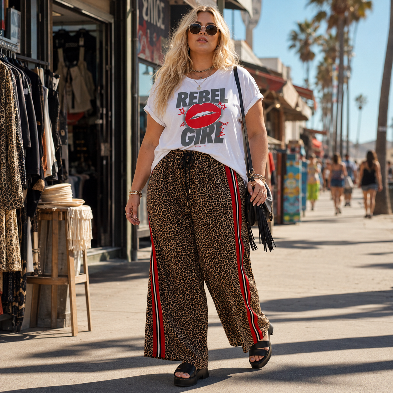 Leopard Racer Trousers