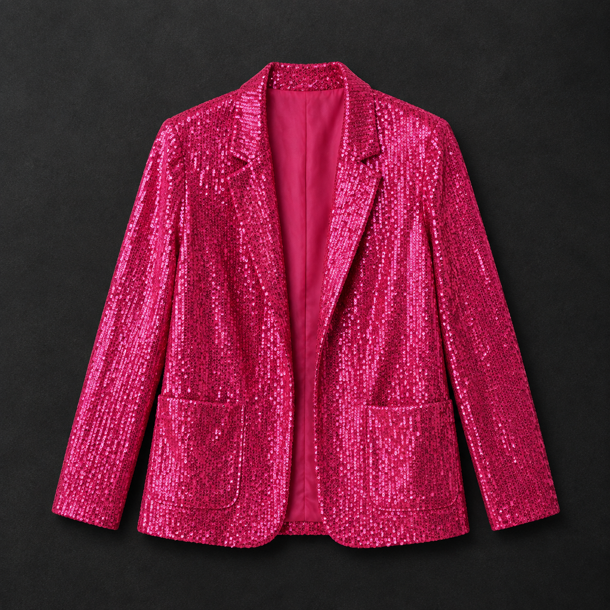 Rockin' Pink Sequin Boyfriend Blazer