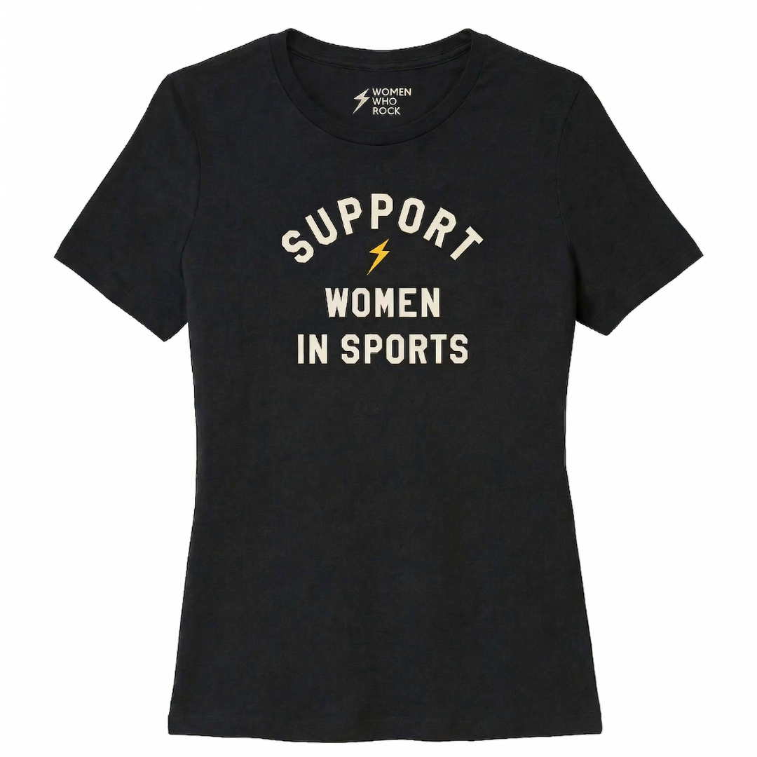 Support Women in Sports - Vintage Black - Women Who Rock