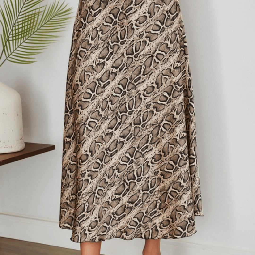 Snake Print Maxi Skirt