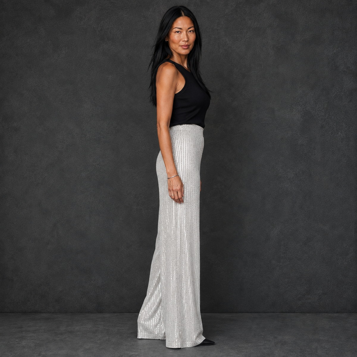 Starlight Sequin Wide-Leg Pants