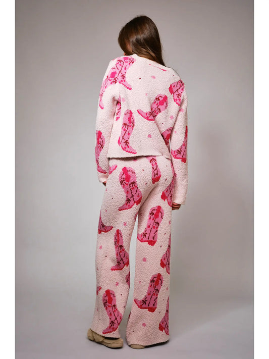 Cowgirl Boot Cozy Sweater Set