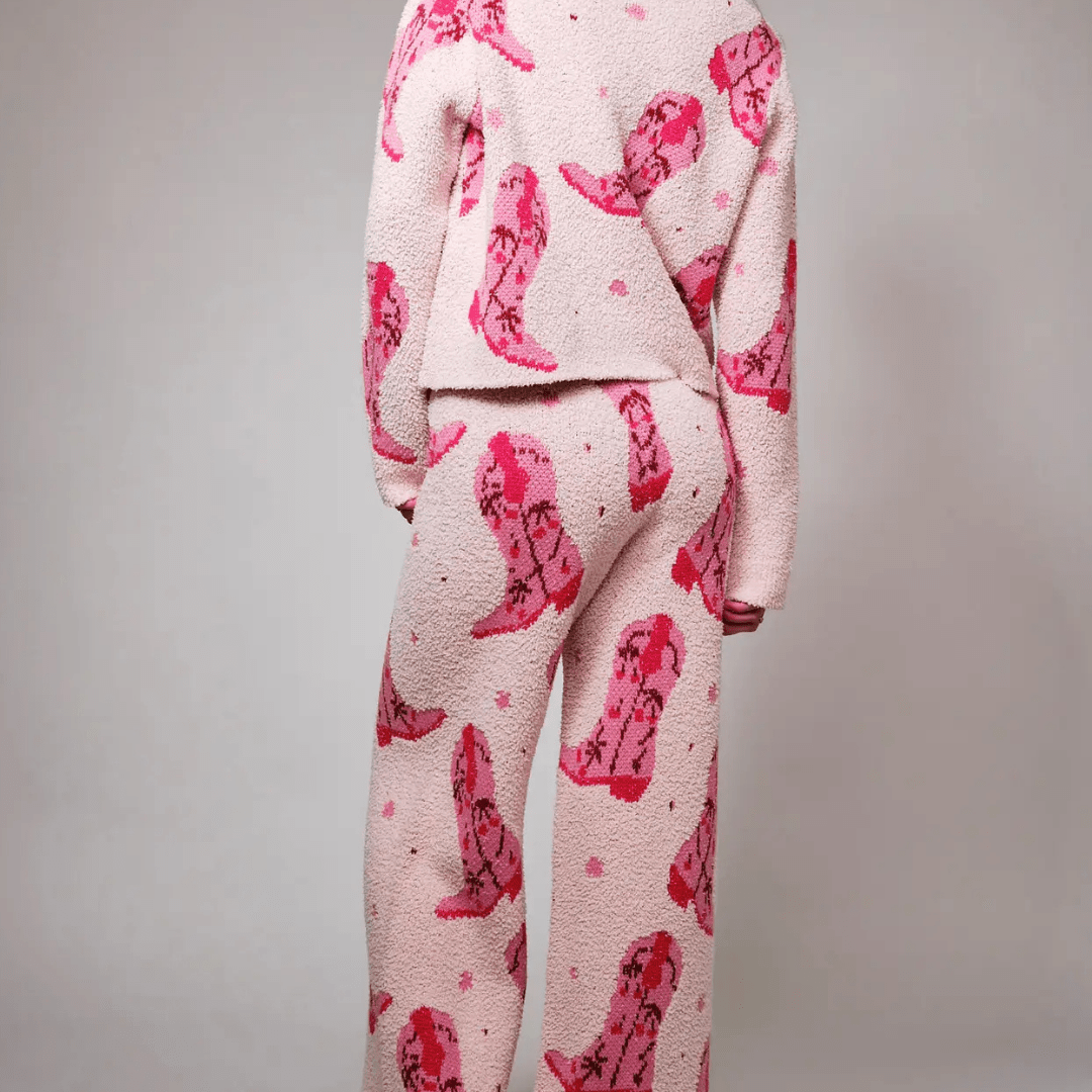 Cowgirl Boot Cozy Sweater Set