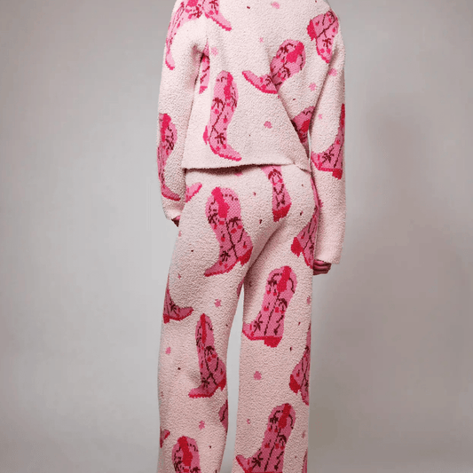 Cowgirl Boot Cozy Sweater Set