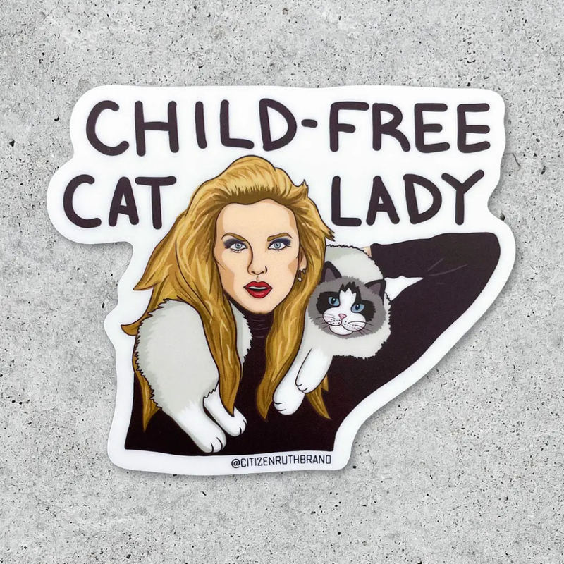 Child-Free Cat Lady Sticker