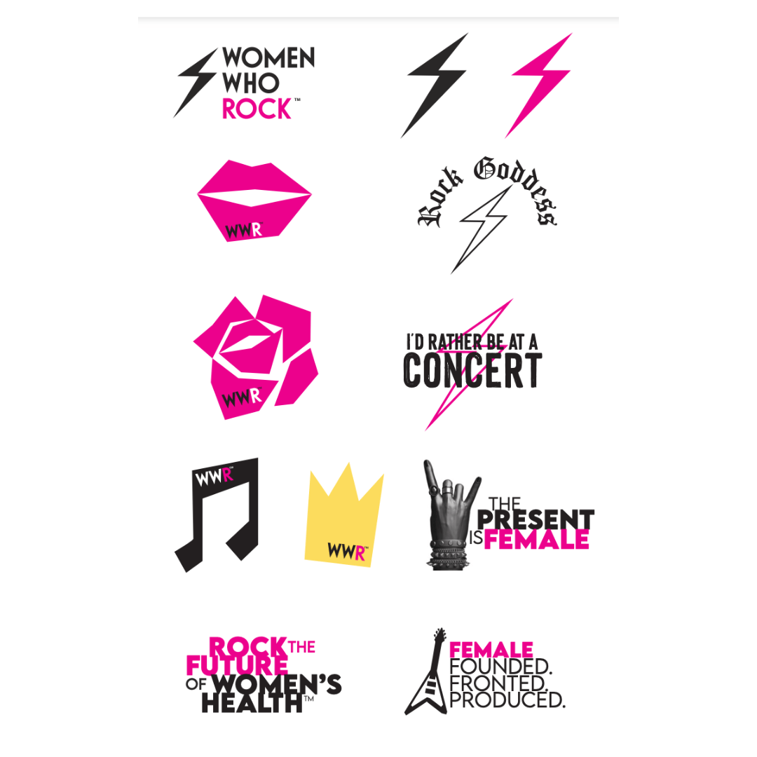 Women Who Rock Signature Sticker Set