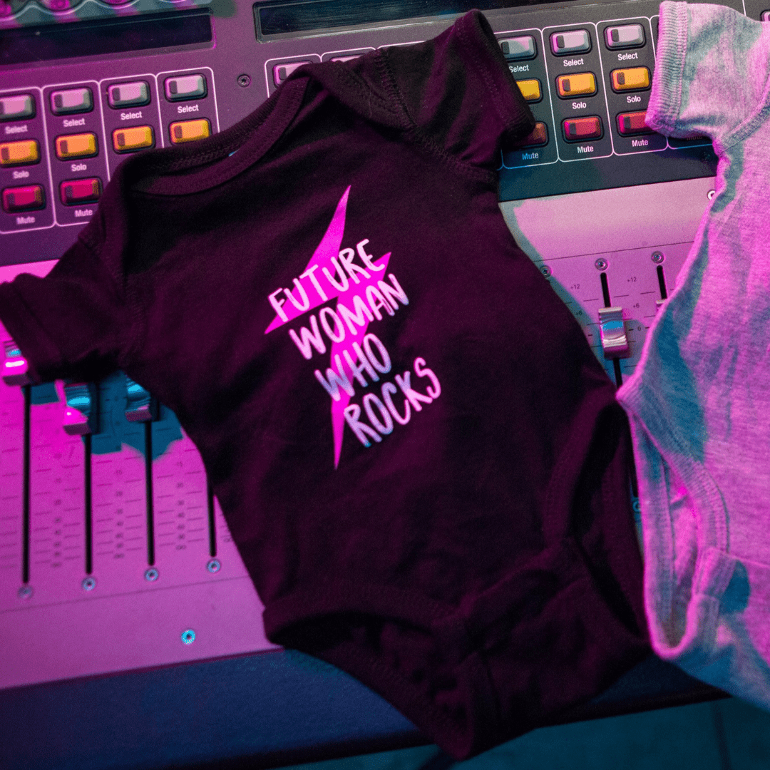 Baby Future Woman Who Rocks - Black - Women Who Rock