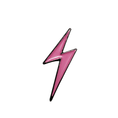 Load image into Gallery viewer, Lightning Bolt Matte Pink Pin - Women Who Rock

