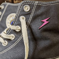 Lightning Bolt Matte Pink Pin