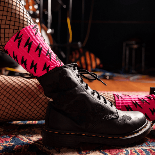 Women Who Rock Lightning Bolt Socks