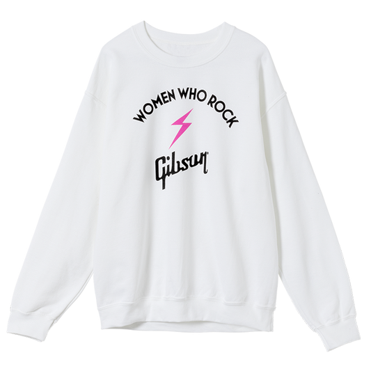 Gibson x Women Who Rock Crewneck Sweatshirt (White)