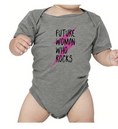 Load image into Gallery viewer, Baby Future Woman Who Rocks - Grey - Women Who Rock
