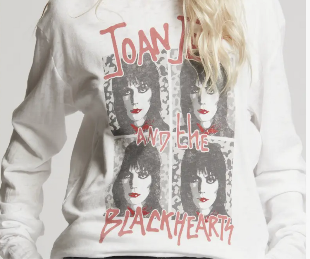 Joan Jett & The Blackheart White Sweatshirt Recycled Karma
